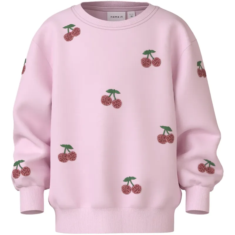 Name It Cradle Pink Nmffairy Ls Light Sweat Unb Kampanjpris