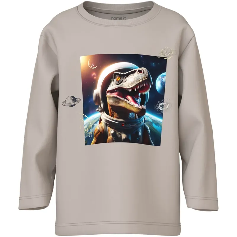 Name It Chateau Gray Space Dino Nmmvoto Ls Nreg Topp Nedsatt pris