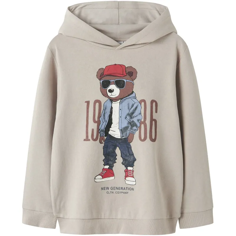 Name It Chateau Gray Nkmdobs Ls Nreg Sweat Wh Unb Box Snabb frakt