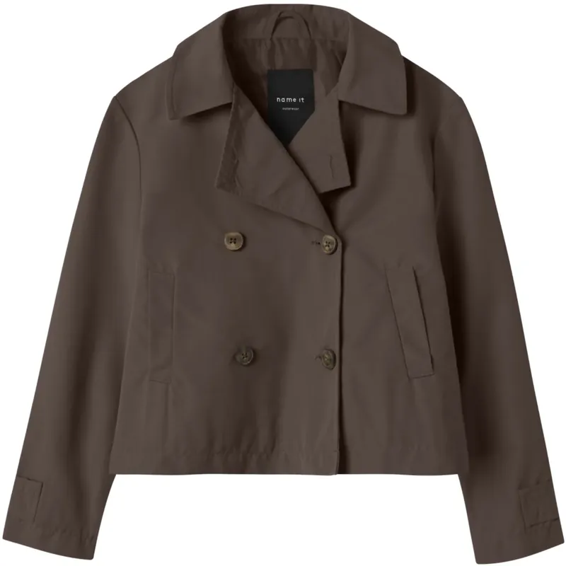 Köp online Name It Chocolate Brown Nkfmadelin Trench Täcka Kort