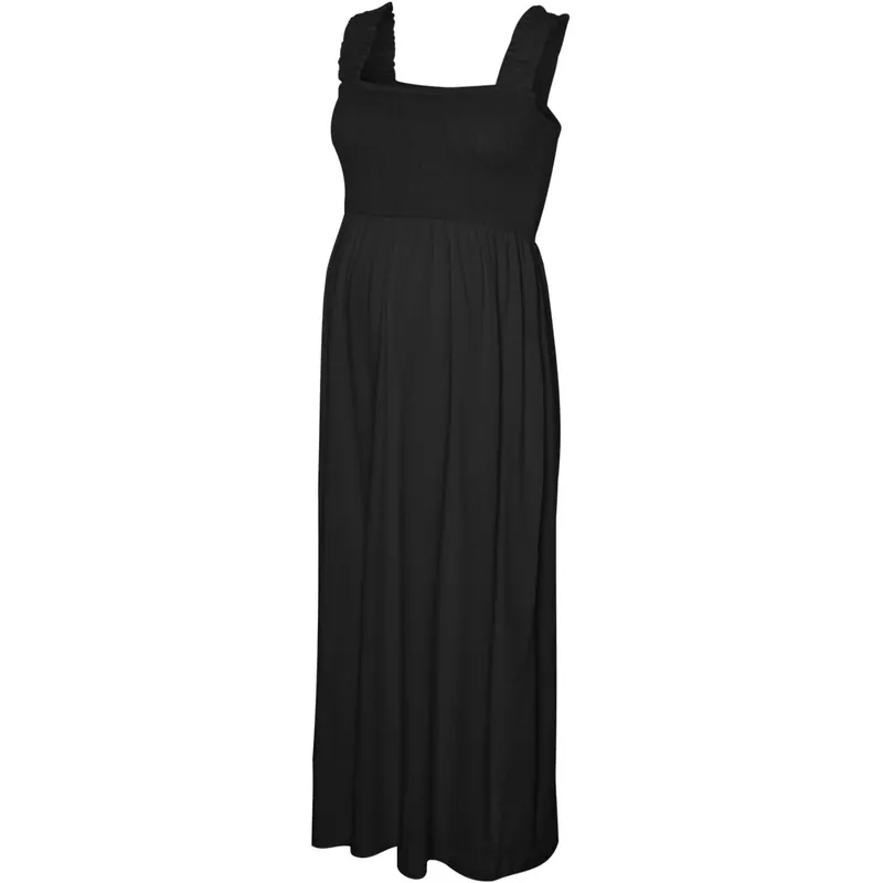 Lågt pris Mama;licious Black Mlivy Smock Sl Jrs Midi Klänning Noos