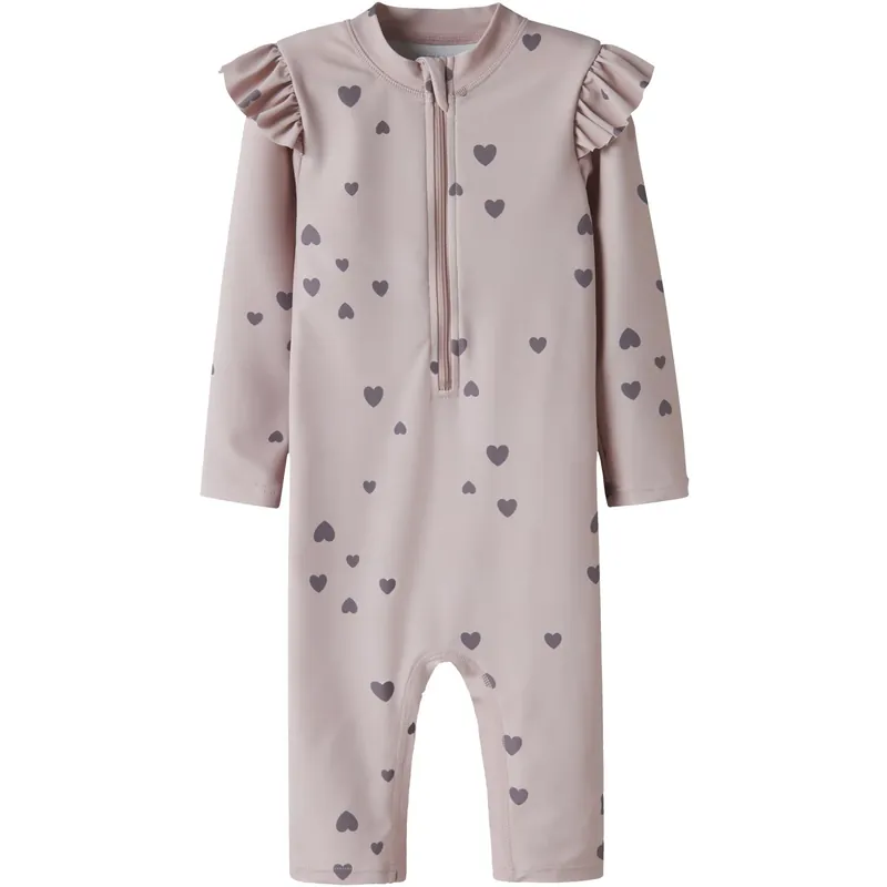 Name It Burnished Lilac Nmfzippa 3/4 Uv Baddräkt Populärt val