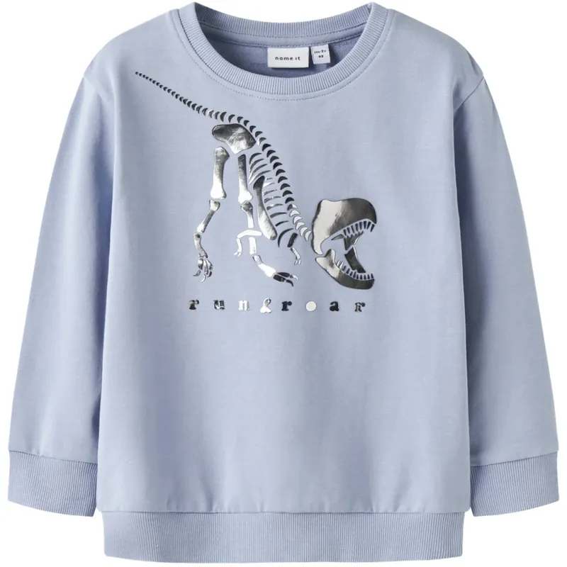 Utförsäljning Name It Blue Fog Nmmfinn Ls Nreg Sweat Unb Box