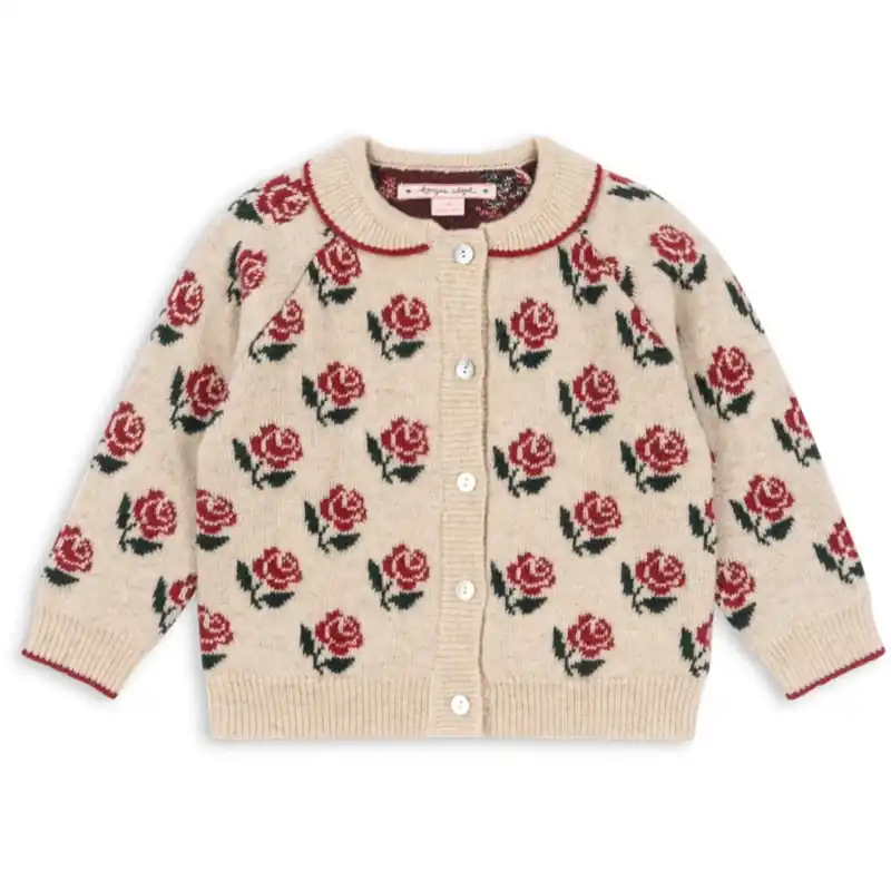 Outlet Konges Sløjd Rose Belou Stickad Krage Cardigan