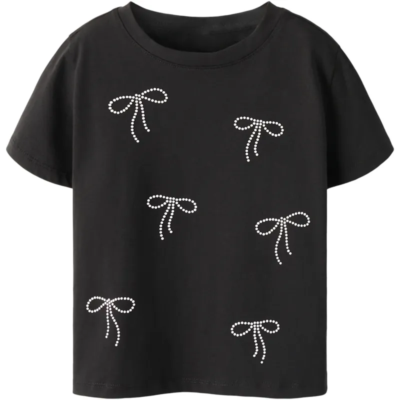 Kundfavorit Name It Black Nkfluelle Ss Nreg Topp