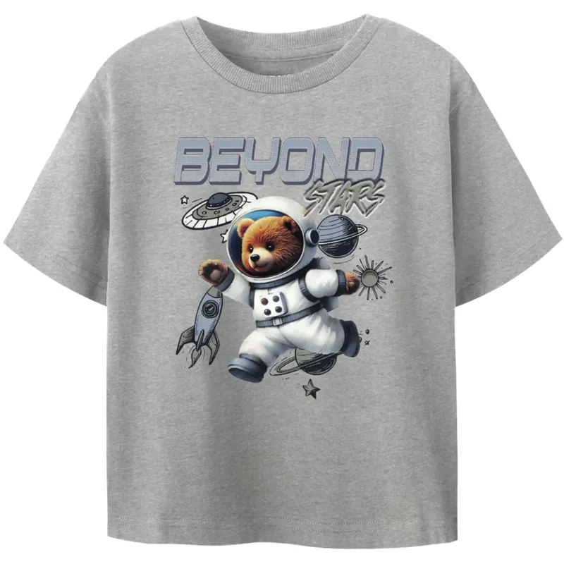Trygg betalning Name It Grey Melange Nmmdifus Ss Nreg Topp Box