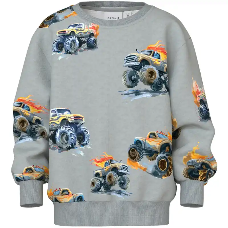 Name It Grey Melange Nmmdali Ls Nreg Sweat Unb Snabb frakt