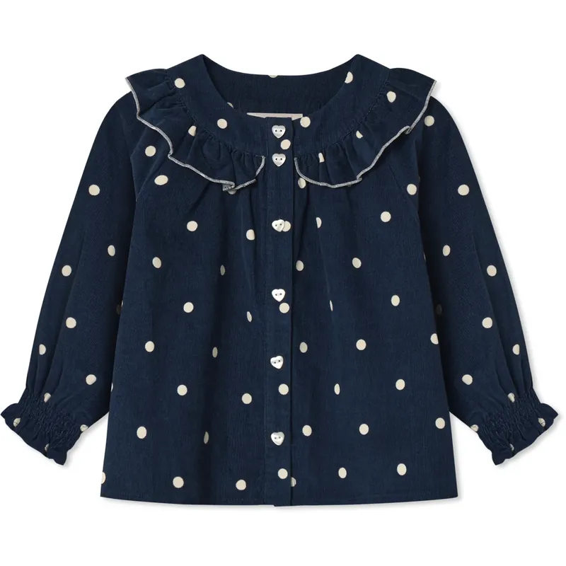 Fliink Insignia Blue AOP Dolly Dot Blus Rabatter