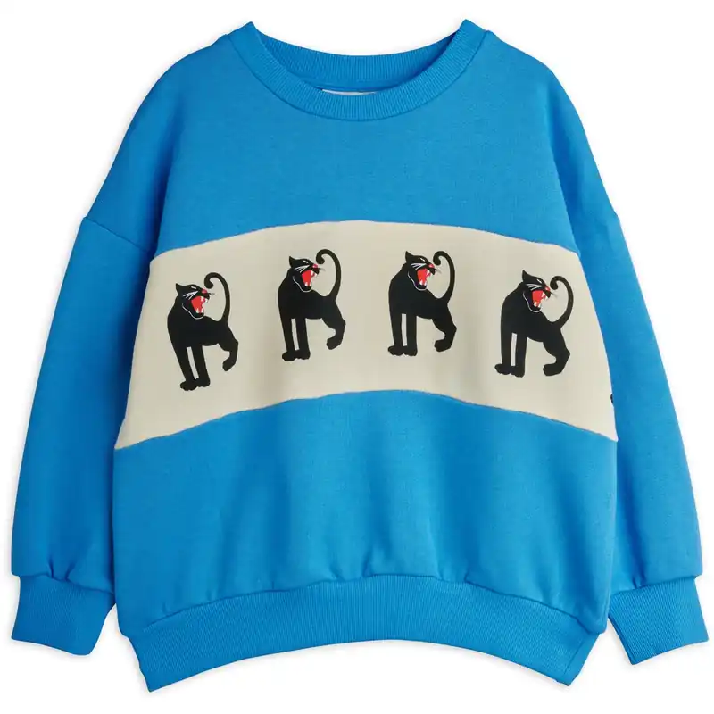 Mini Rodini Blue Panther Panel Sweatshirt Populär
