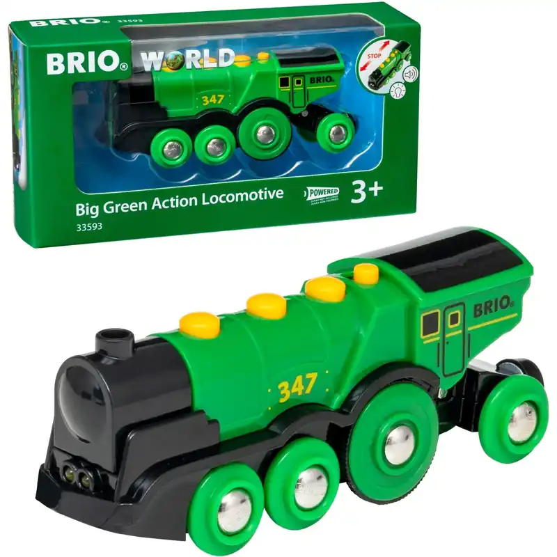Billig BRIO® 33593 Stort, Grønt Lokomotiv, B/O