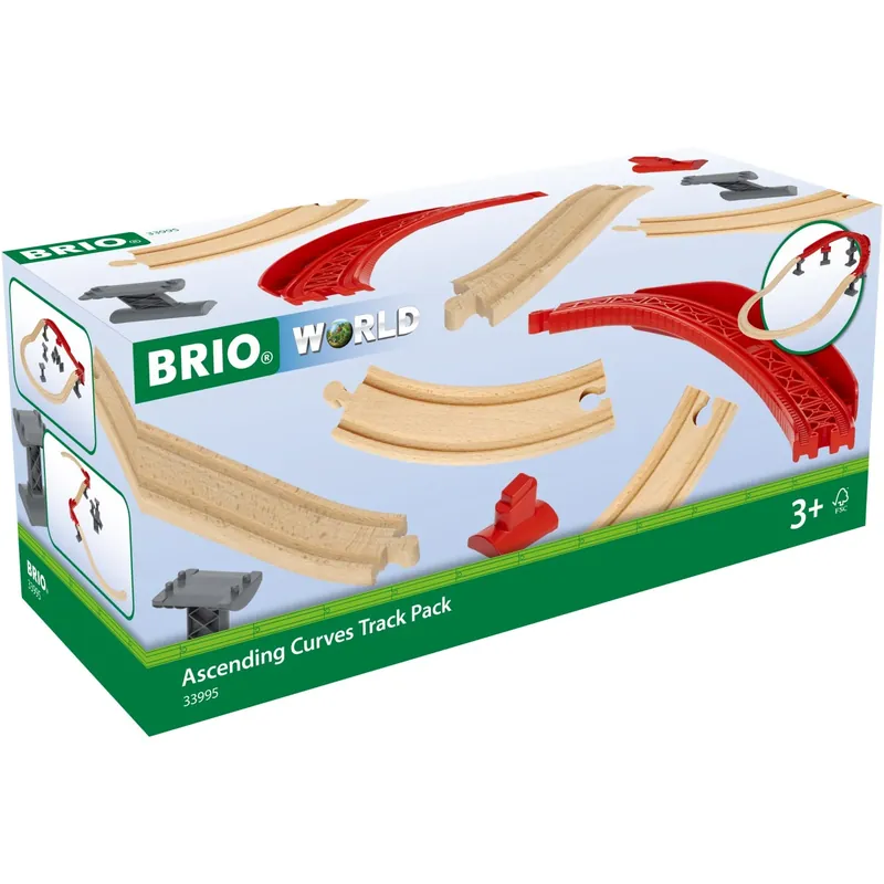 Reapris BRIO® 33995 Pakke Med Hævede, Buede Skinner