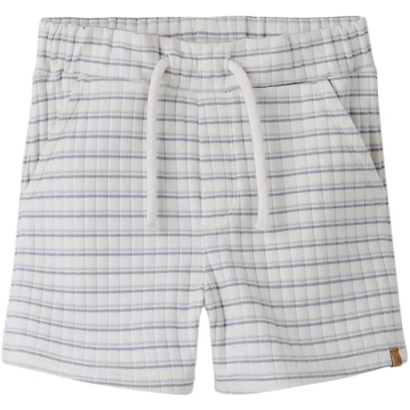 Lil‘Atelier Coconut Milk Dusty Blue Nmmhaldur Loose Shorts Lil Snabb frakt