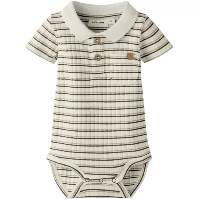 Lil‘Atelier Coconut Milk Coca Mocha Nbmhaldur Ss Slim Body Lil Sista chansen