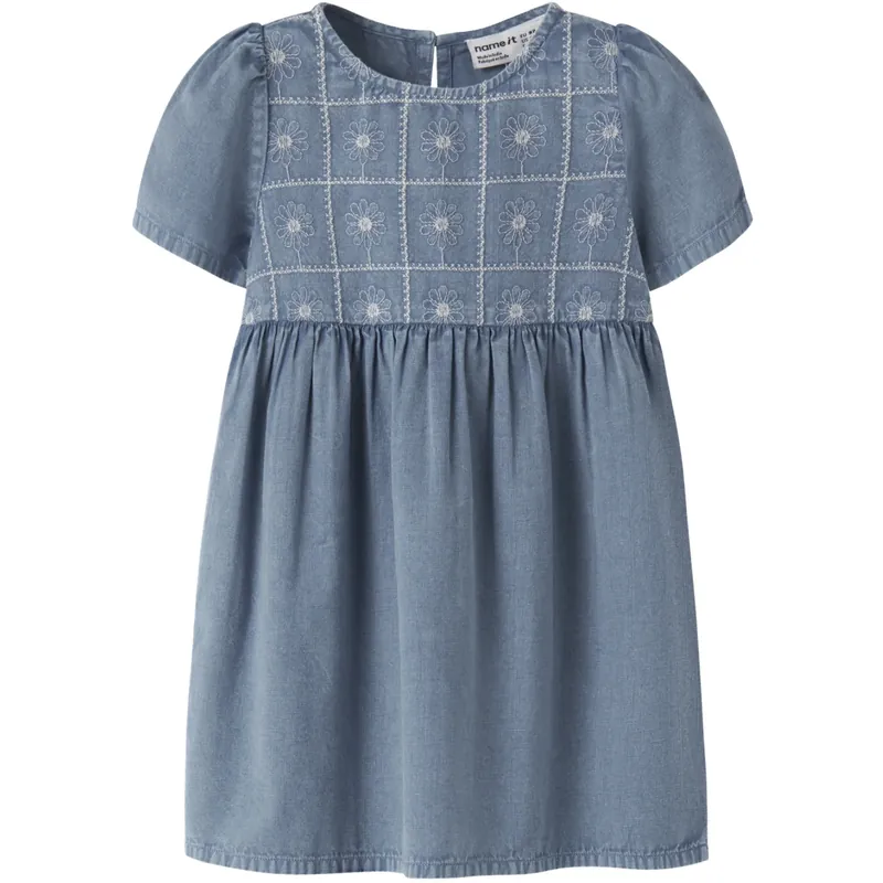 Begränsad tid Name It Faded Denim Nmfherta Ss Klänning