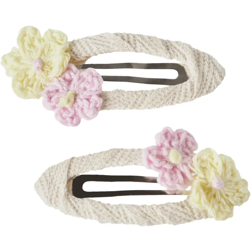 Name It Double Cream Nmfjoflower 2P Hairclip Kundfavorit