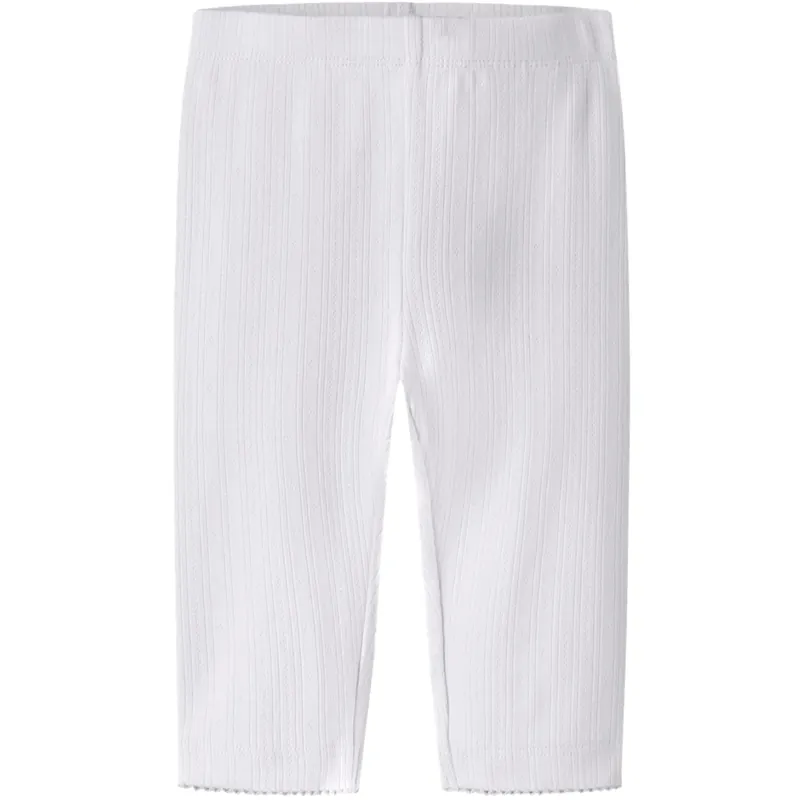 Name It Bright White Nmfjudy Capri Slim Leggings Lågt pris