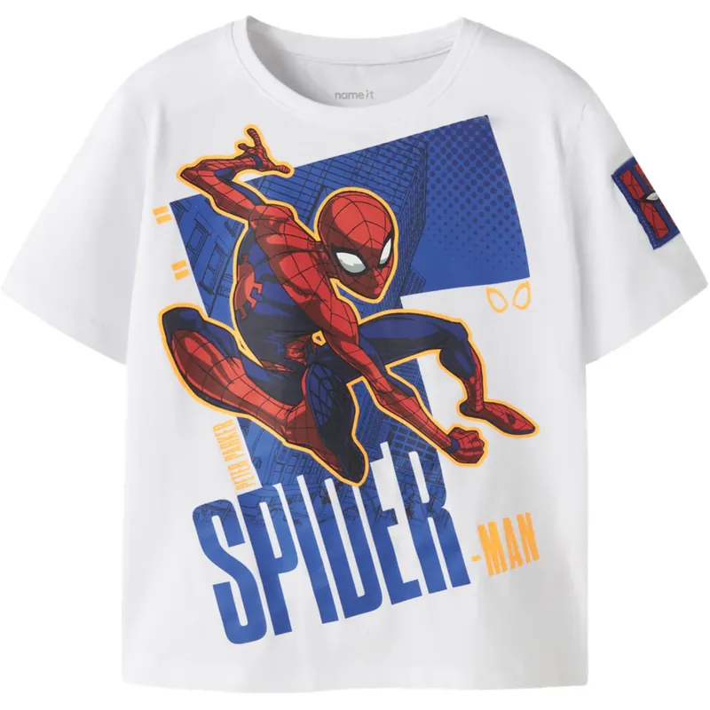 Kundfavorit Name It Bright White Nmmajit Spider Nreg Ss Topp Box Mar
