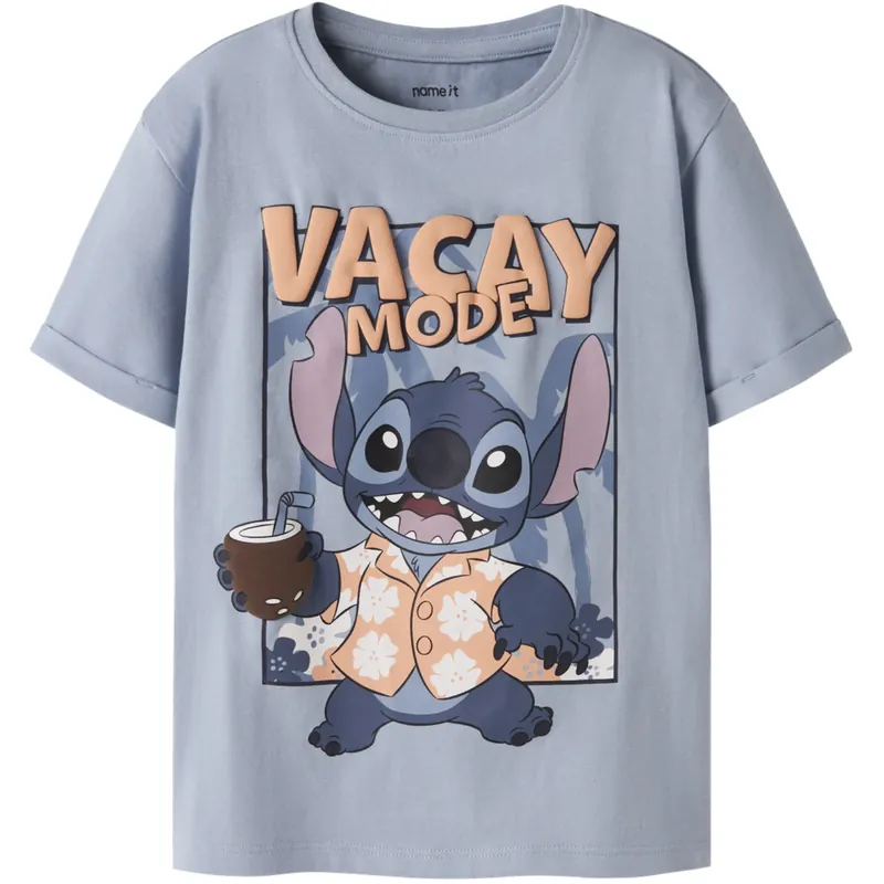 Name It Blue Fog Nmmantonio Stitch Ss Nreg Topp Wdi Nedsatt pris