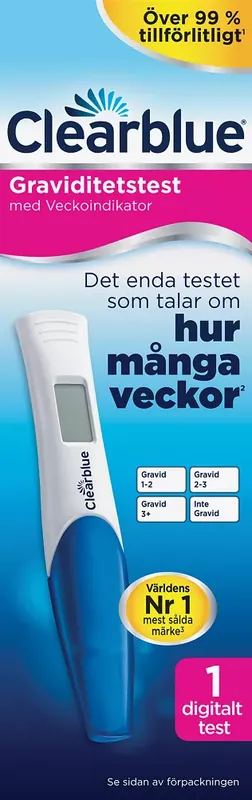 1-pack Clearblue Digitalt Graviditetstest med Veckoindikator Populärt val