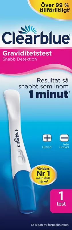 1-pack Clearblue Graviditetstest Plus Snabb frakt