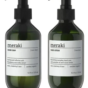 Begränsat erbjudande Meraki Gåvoset - Handtvål/handkräm - 2x275 ml - Linne Dew