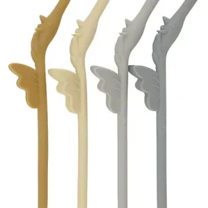 Billigare Konges Sløjd Sugrör - 4-pack - Silikon - Unicorn - Stenbrott Mix