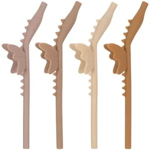 Konges Sløjd Sugrör - 4-pack - Silikon - Drake - Blush Mix Fynd