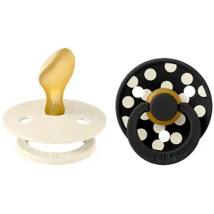 Begränsat antal BIBS Colour Nappar - Stl. 2 - Anatomisk - 2-pack - Ivory/Svart