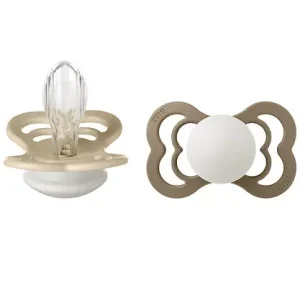 Snabb frakt BIBS Supreme+ Lysande nappar - Stl. 2 - Symmetrisk - 2-pack - Va