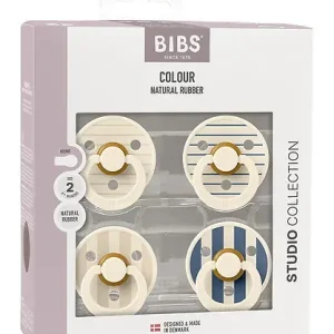 Begränsat antal BIBS Colour Nappar - 4-pack - Stl. 2 - Ivory/Vanilla/Steel Blue