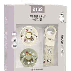 Bästa pris BIBS x Mumintrollen Gåvoset - Nappar/Napphållare - Stl. 2 - Ivor