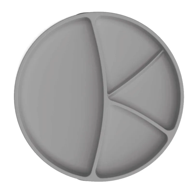 Tallrik Sugfunktion Silikon Quiet Grey 1 st Lågt pris