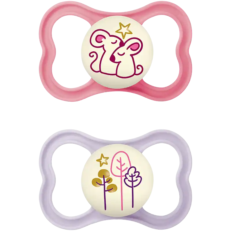 Utförsäljning MAM Air Night Napp 16-36 mån 2-pack Rosa