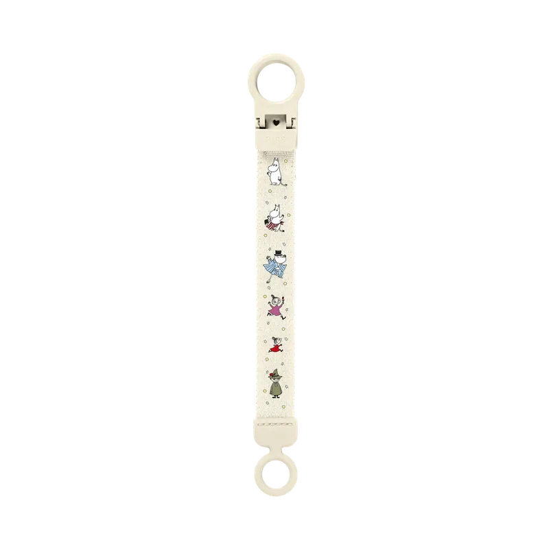x Moomins Pacifier Clip Loop Ivory Billig