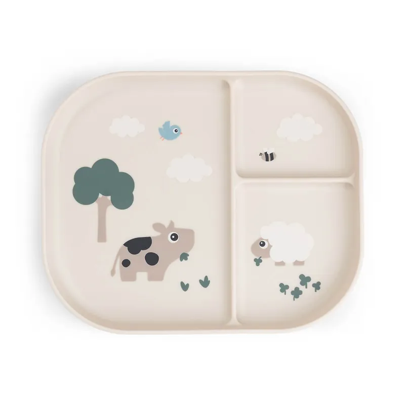 Foodie Compartment Plate Tiny Farm Sand Extra rabatt