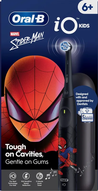 Premium Oral-B iO 6+ Kids Marvel Spider-Man Eltandborste + Resefodral
