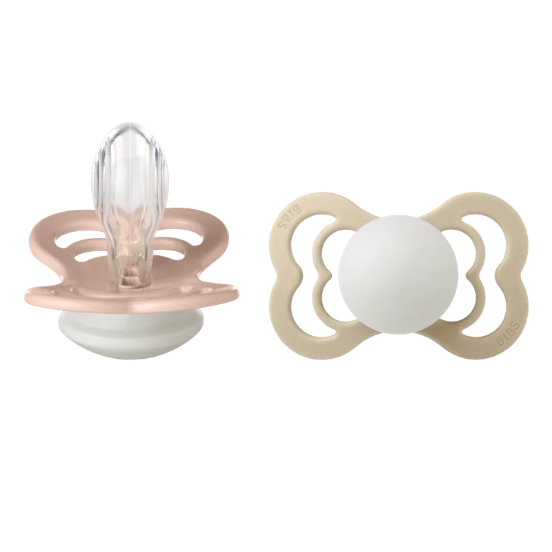Pacifier Supreme 2 PACK Silicone Size 2 Blush GLOW/Vanilla GLOW Köp nu