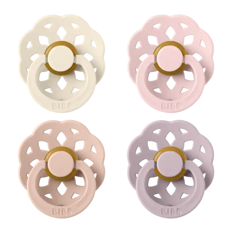 Pacifier Boheme Latex 6+ månader Size 2 Ivory/Blush/Blossom/Dusky Lilac 4 st Outlet
