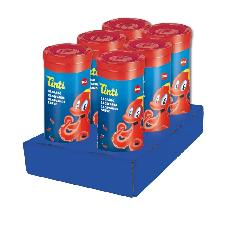 Outlet Tinti Badfärg Röd Tub Tabletter/Rör 10 st