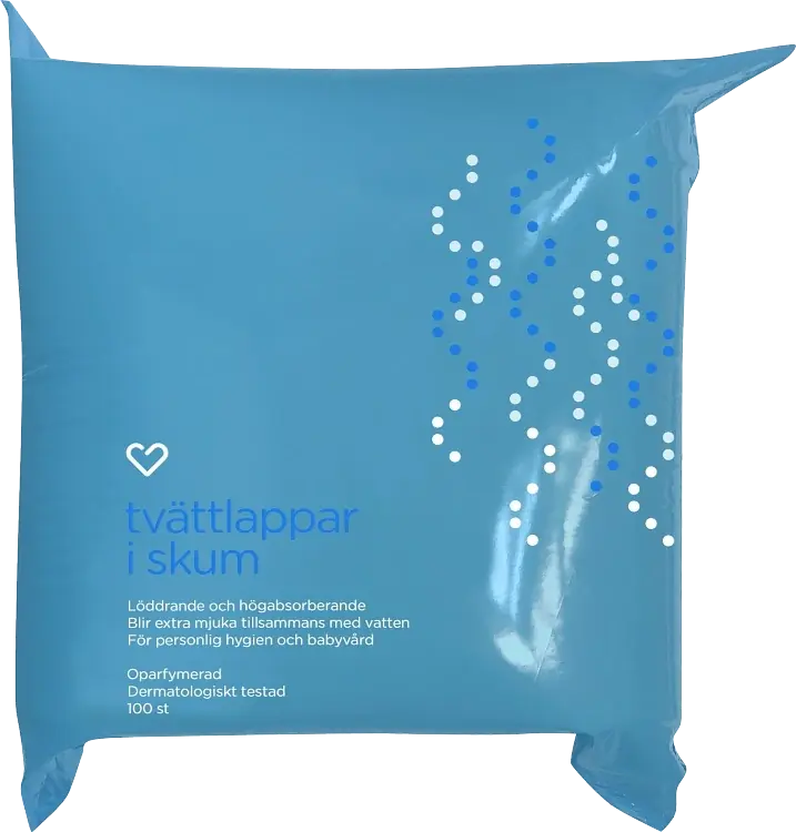 Utförsäljning Hjärtats tvättlappar skum 100st