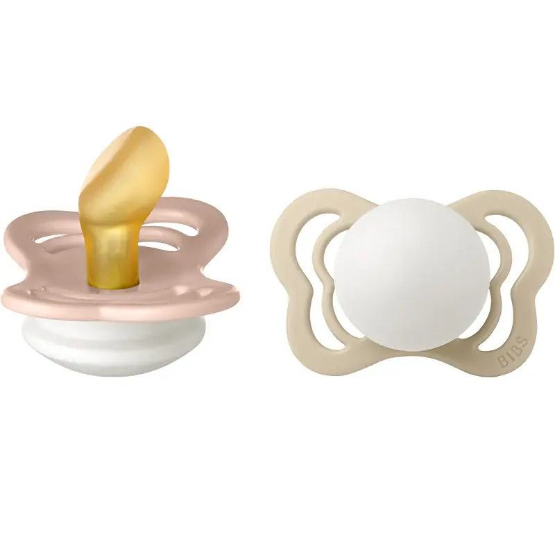 BIBS Couture Latex Blush Glow/Vanilla Glow 2-pack Size 1 Expressleverans