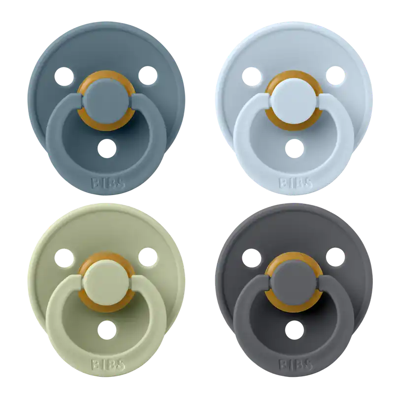 Pacifier Colour Latex 6+ månader Size 2 Petrol/Sage/Baby Blue/Iron 4 st Köp nu