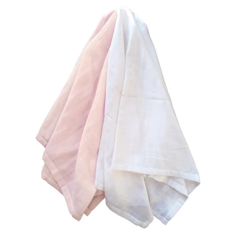 Endast idag Muslinfilt GOTS Pale Pink 2-pack