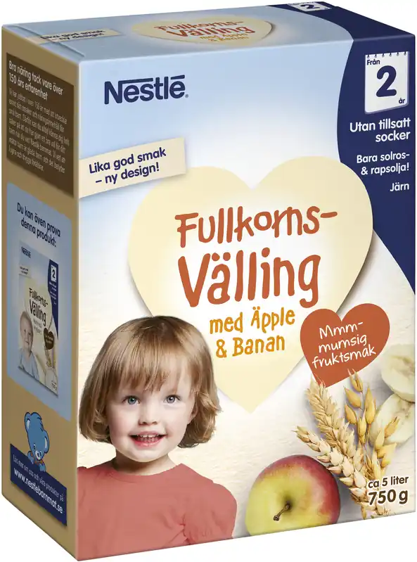 Bästa pris Fullkornsvälling Äpple & Banan 2 år 750 g