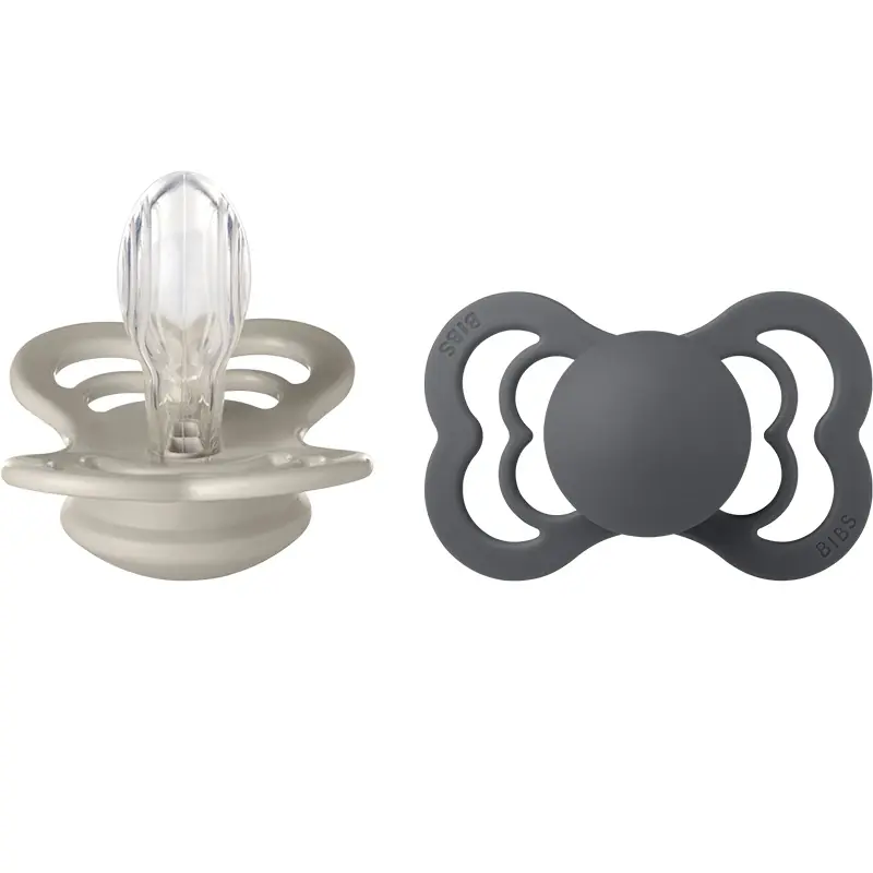Lågt pris BIBS Supreme Silicone Sand/Iron 2-pack Size 2