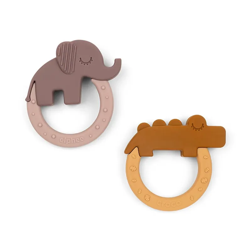 Bitring Deer friends Mustard/Powder 2-pack Beställ idag