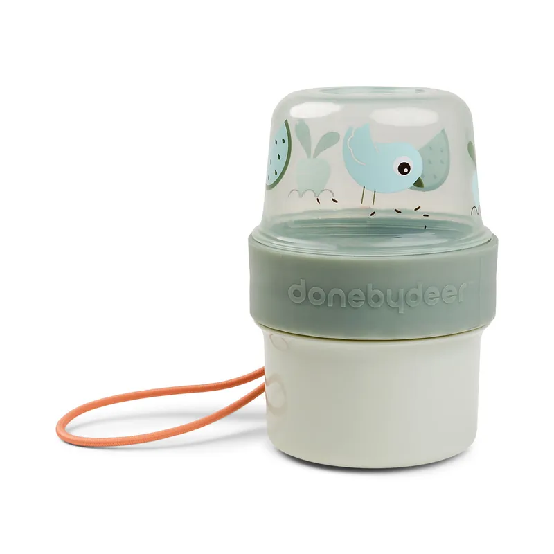 To go 2-way snack container S Birdee Green Begränsat erbjudande