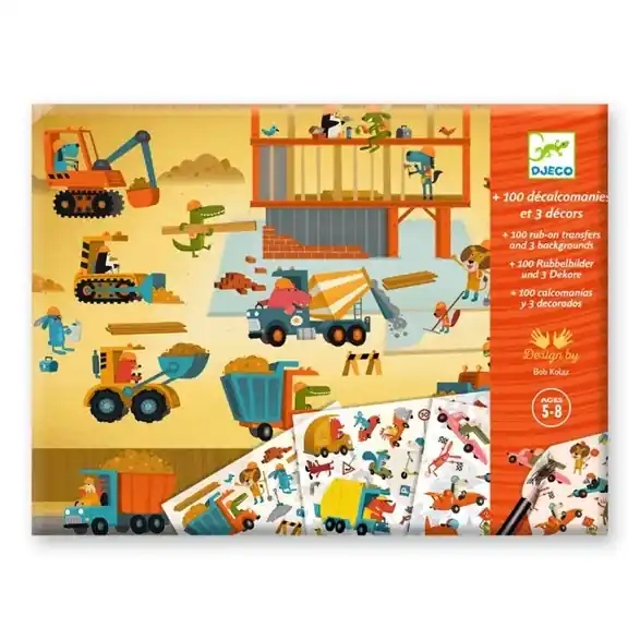 Djeco Rub-on transfers, asphalt Outlet