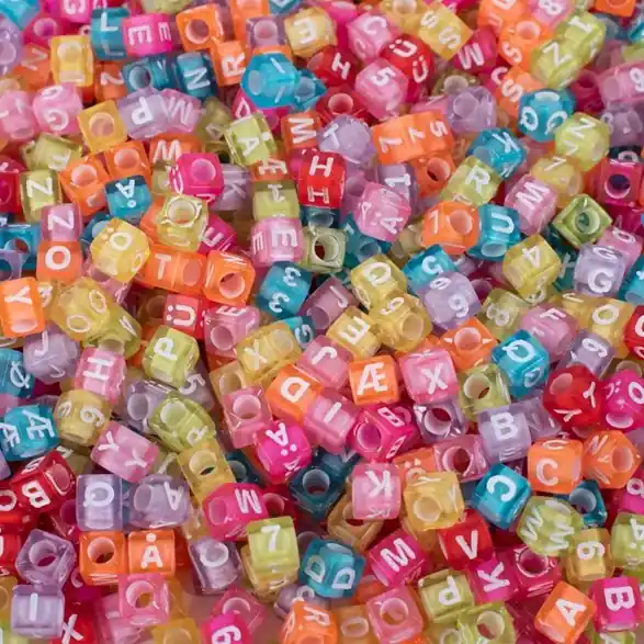 Premium Playbox Bokstavs- och sifferpärlor, 1000 st