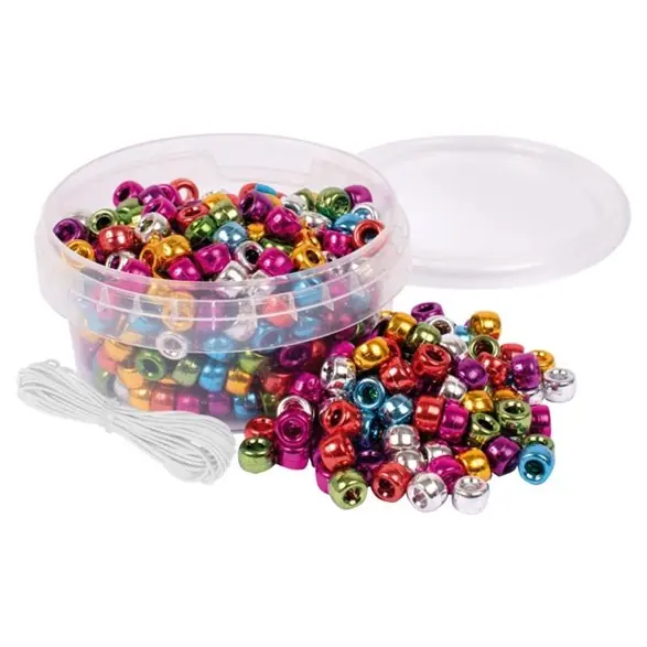 Sista chansen Playbox Ponypärlor metallic, 300 st